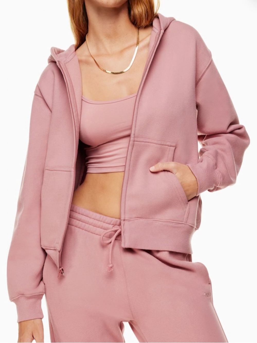 Aritzia Cozy Sweatfleece Perfect Zip Hoodie
